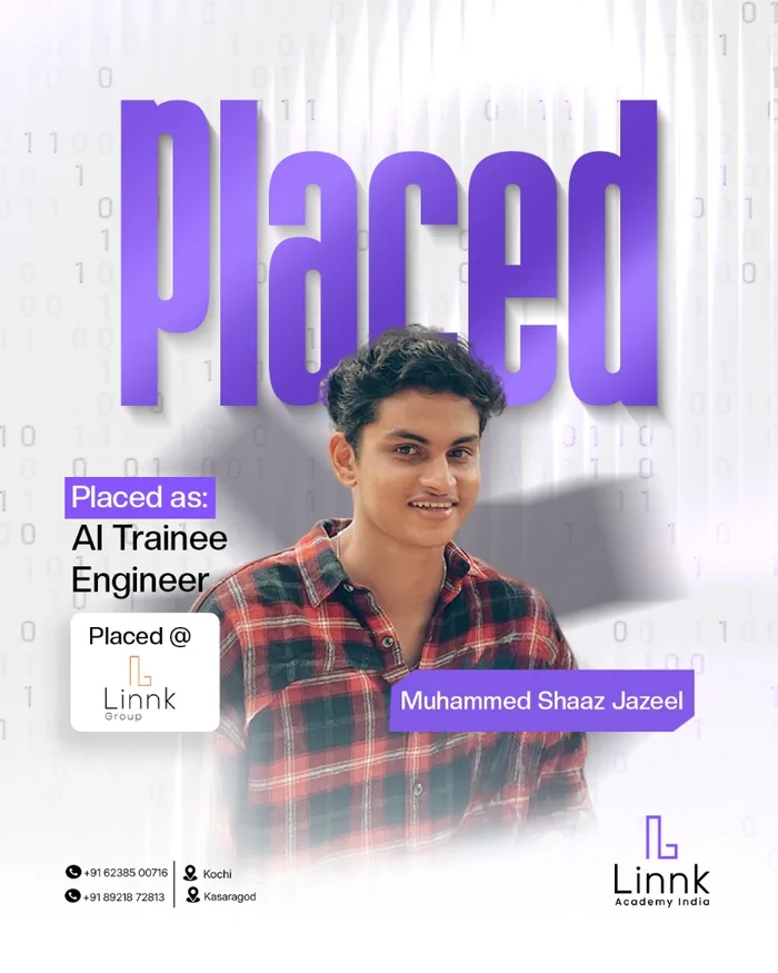 Muhammed Shaaz Jazeel — placed as AI Trainee Engineer at Linnk Group